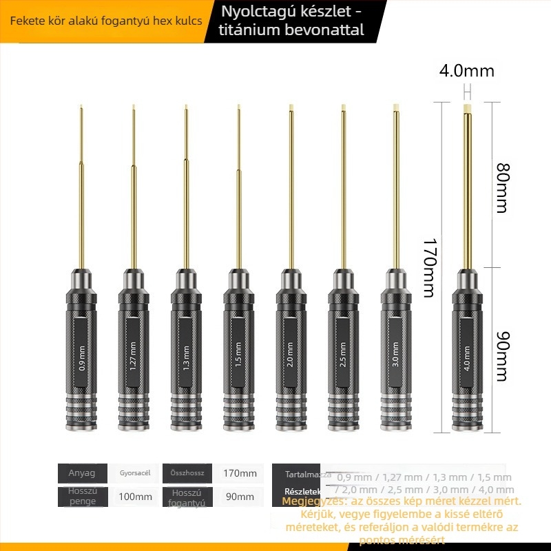 VDE szigetelőanyagú hatszögletű csavarhúzó és kulcs készlet modellek repülőgépekhez, több mint 200 készlet, építésre, vágó formátum