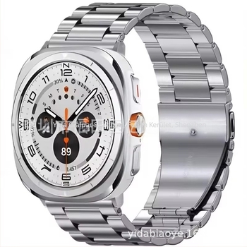 Samsung Galaxy Watch7 Ultra rozsdamentes acél szíj, összecsukható csat, üzleti stílus, tömeg 100 g