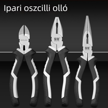 Tűhegyes és ferde orrú fogó elektroműszakiak számára, erőkímélő, ipari minőségű kéziszerszámok