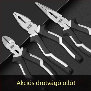 Tűhegyes és ferde orrú fogó elektroműszakiak számára, erőkímélő, ipari minőségű kéziszerszámok