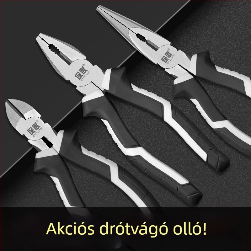 Tűhegyes és ferde orrú fogó elektroműszakiak számára, erőkímélő, ipari minőségű kéziszerszámok