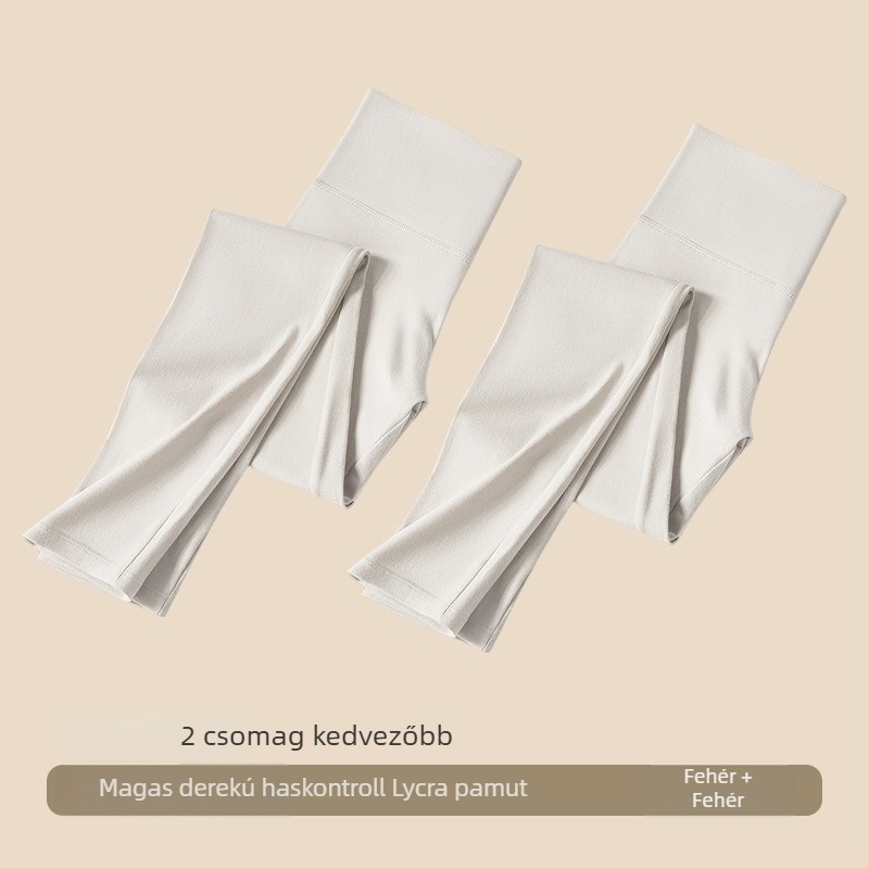 Női pamut leggings magas derekú őszi–téli szezonra, karcsúsító hasformáló, vékony, meleg belső ruházat