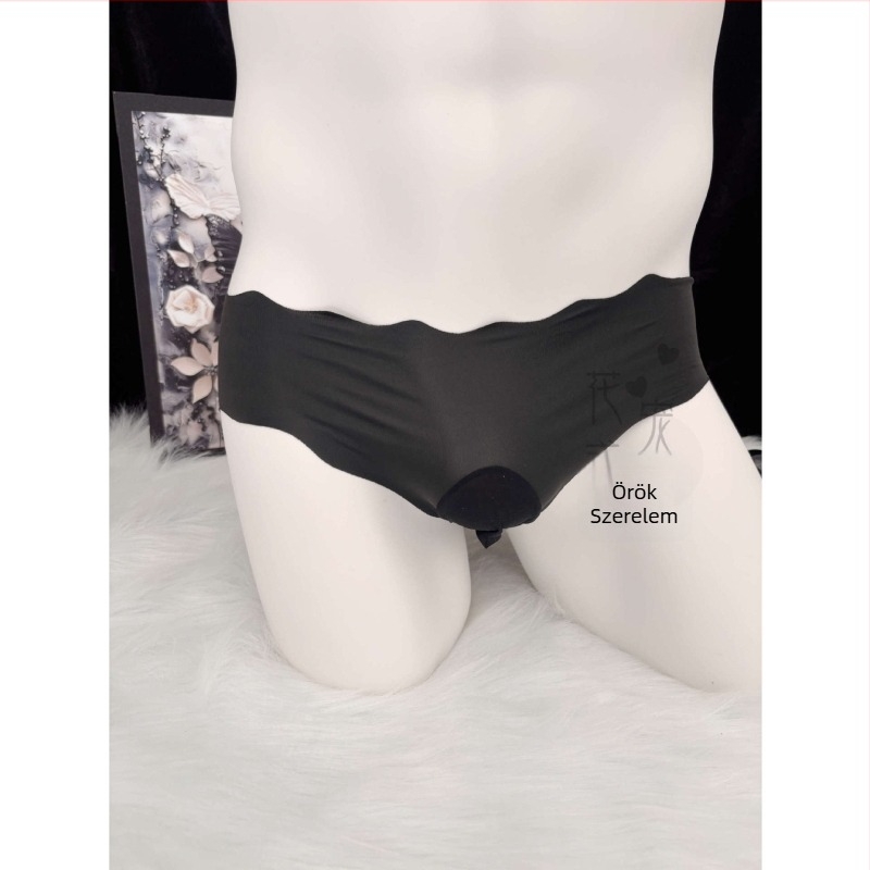 Uniszex jégselyem egyrészes alsónemű elülső zsebbel, alacsony derekú, Fancy Pampering