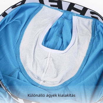 Hosszú férfi boxeralsó, dupla rétegű U‑alakú zsebbel, légáteresztő