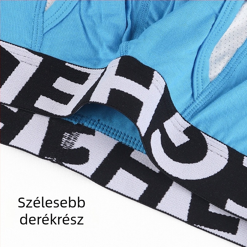 Hosszú férfi boxeralsó, dupla rétegű U‑alakú zsebbel, légáteresztő