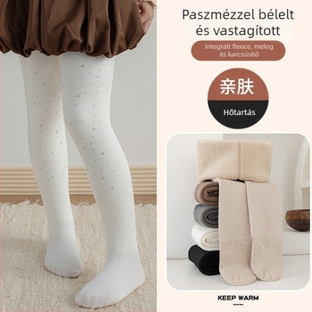 Gyerek harisnya téli, vastag, egyszínű, viszkózból készült, 8 év feletti gyermekeknek