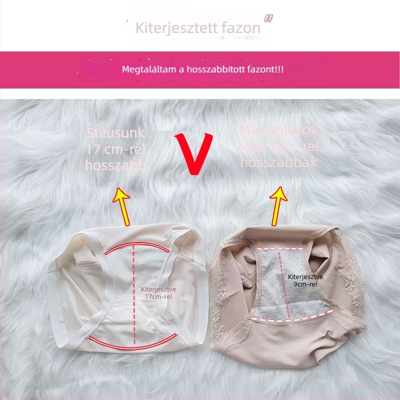 Női modal alsónemű, középmagasságú derékkal, lélegző, antibakteriális, pamut béléssel az ágyéknál