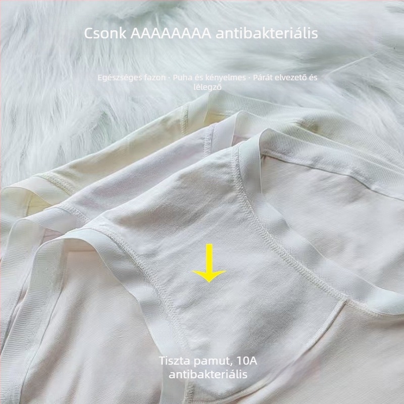 Női modal alsónemű, középmagasságú derékkal, lélegző, antibakteriális, pamut béléssel az ágyéknál