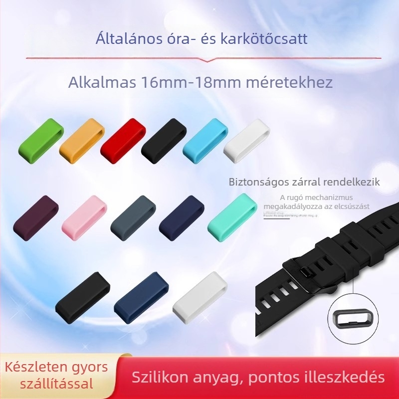 Szilikon csatos szíj Huawei B6/B7 és Xiaomi Mi Band 8/7 Pro számára – egyszerű stílus
