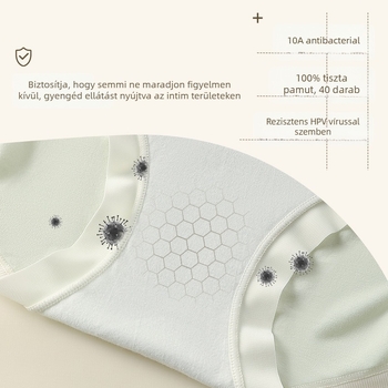 Női Lyocell alsónemű, pamut bélés, antibakteriális, HPV védelem, lélegző