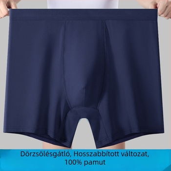 Magas derekú férfi boxeralsó, nagyméretű, dörzsölésmentes, hosszú változat