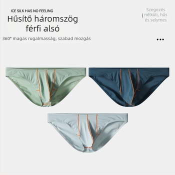Férfi nylon boxeralsó, alacsony derekú, gyorsan száradó, sportos, 61-70D