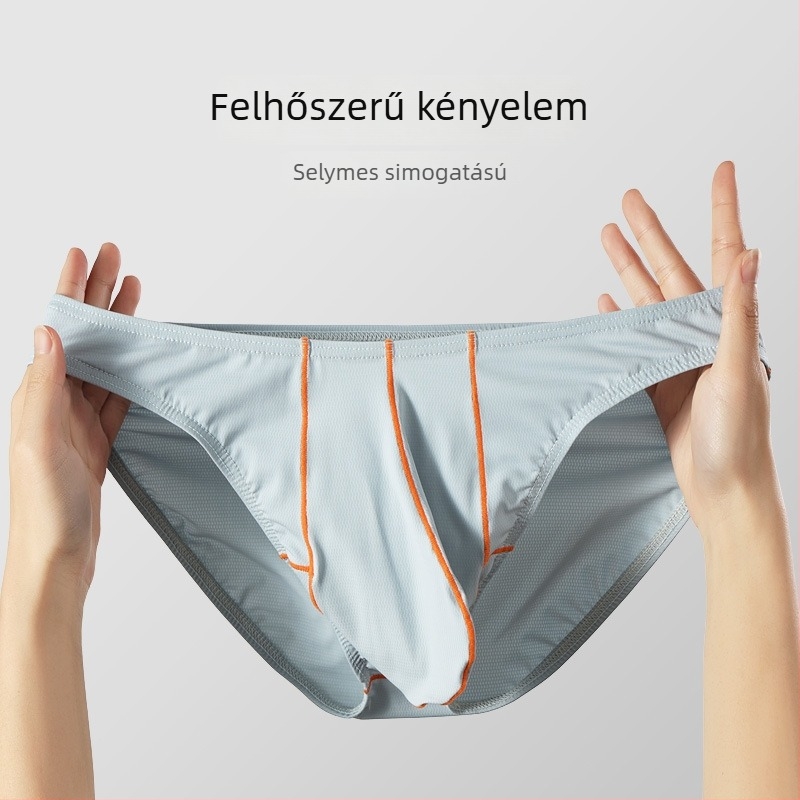 Férfi nylon boxeralsó, alacsony derekú, gyorsan száradó, sportos, 61-70D