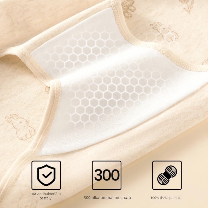 Női magas derekú pamut alsónemű, légáteresztő, antibakteriális anyag, virágos mintázat