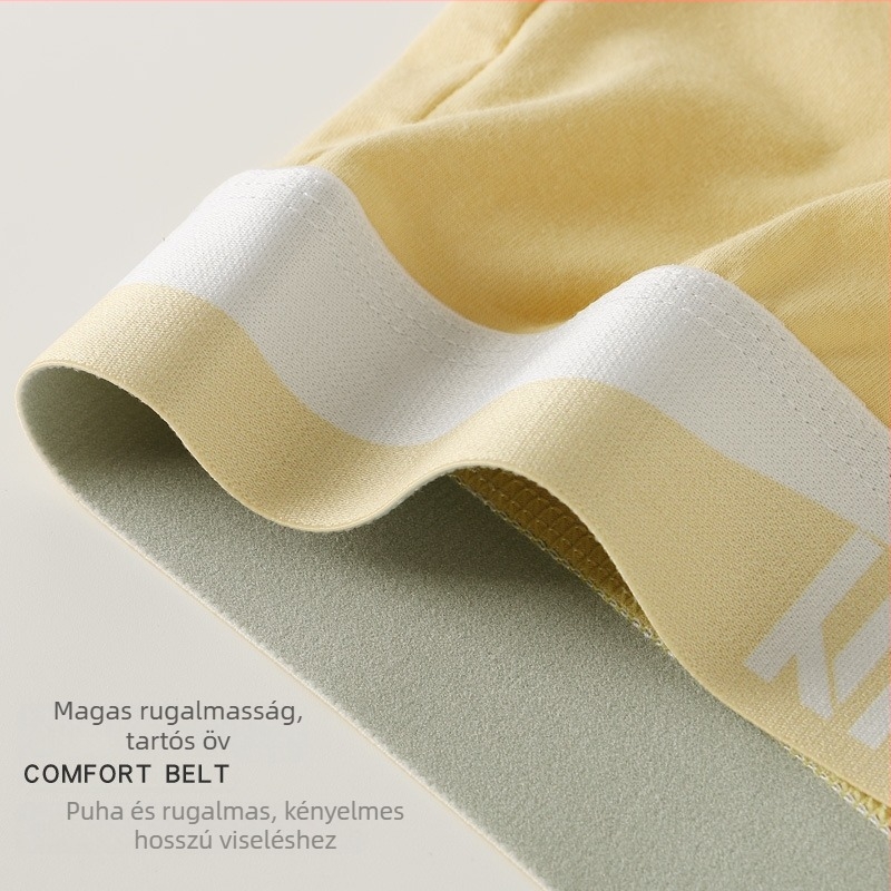 Yo Shidun Férfi középmagasságú boxeralsónadrág, lélegző pamutból (95–100%), egyszerű szövés