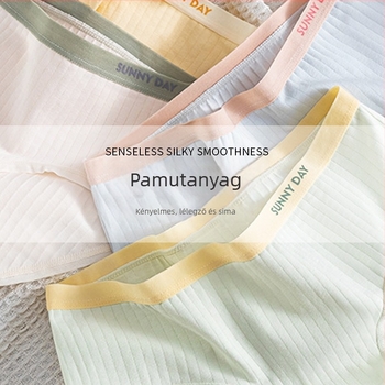 Páros pamut alsónemű készlet: férfi boxer-brief és női alsónemű, középmagas derék, lélegző, gyorsan száradó, antibakteriális