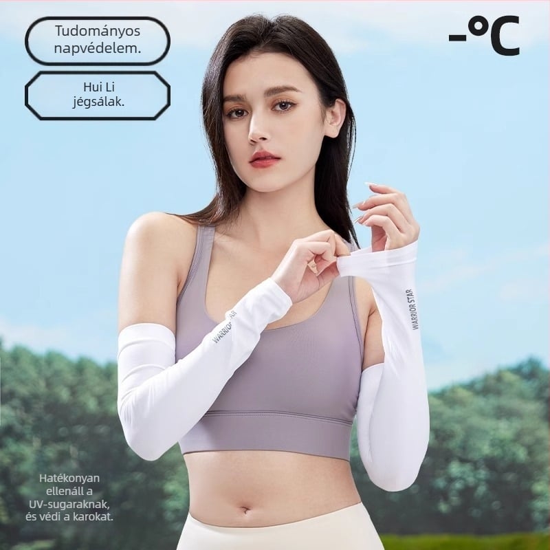 Uniszex kerékpáros karvédő UV-védelemmel és Ice Silk hűtéssel, nylon anyag (81–95% nylon tartalom)