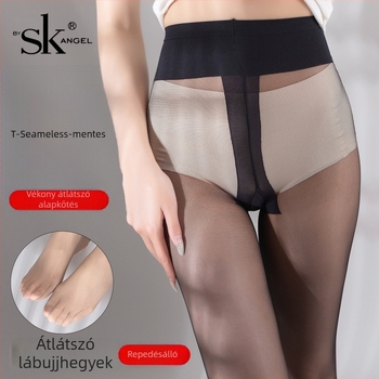 byskangel Ultra vékony 8D harisnyanadrág, átlátszó, nylon Core-Spun fonal, T-Crotch