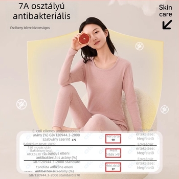 Tinédzser lányoknak készült kasmír termoszett – kerek nyakú felső és nadrág, 13–18 évesek