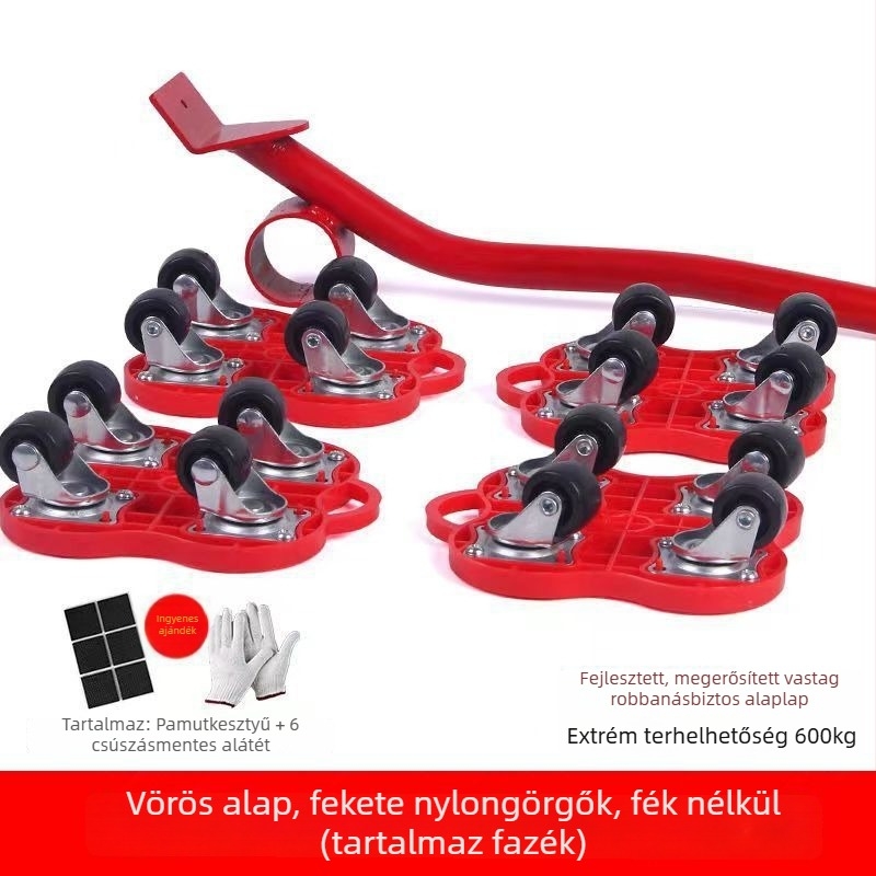 Univerzális nehéz tárgyak mozgatására szolgáló görgők fékkel — 40 darabos szerszámkészlet demontázshoz, háztartási bútorokhoz, ágyakhoz és szekrényekhez