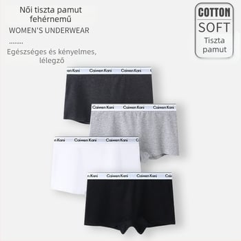Női pamut boxer brief, seamless, középmagas derekú, légáteresztő kötött anyag