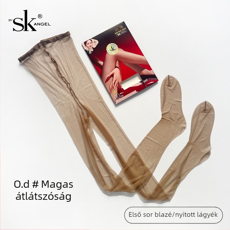 Crotchless Stockings Ultra-thin One-Line Crotch Nylon (Cored Yarn) Invisible Seamless nőknek