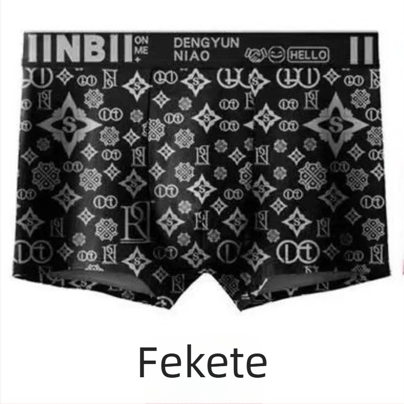 Férfi boxeralsó, antibakteriális és lélegző, 90–95% poliészter, magas derekú, minden évszakra