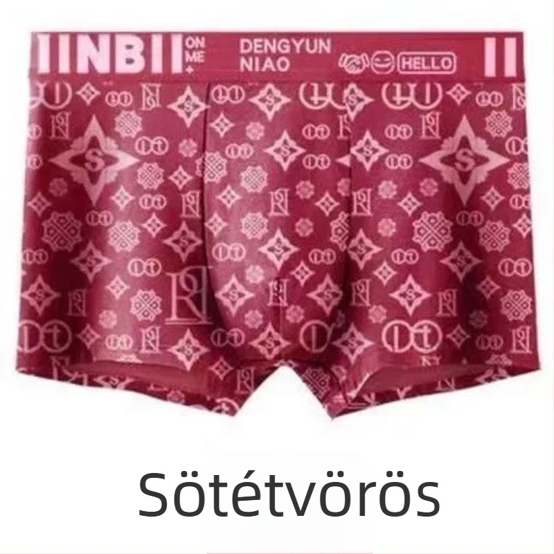 Férfi boxeralsó, antibakteriális és lélegző, 90–95% poliészter, magas derekú, minden évszakra
