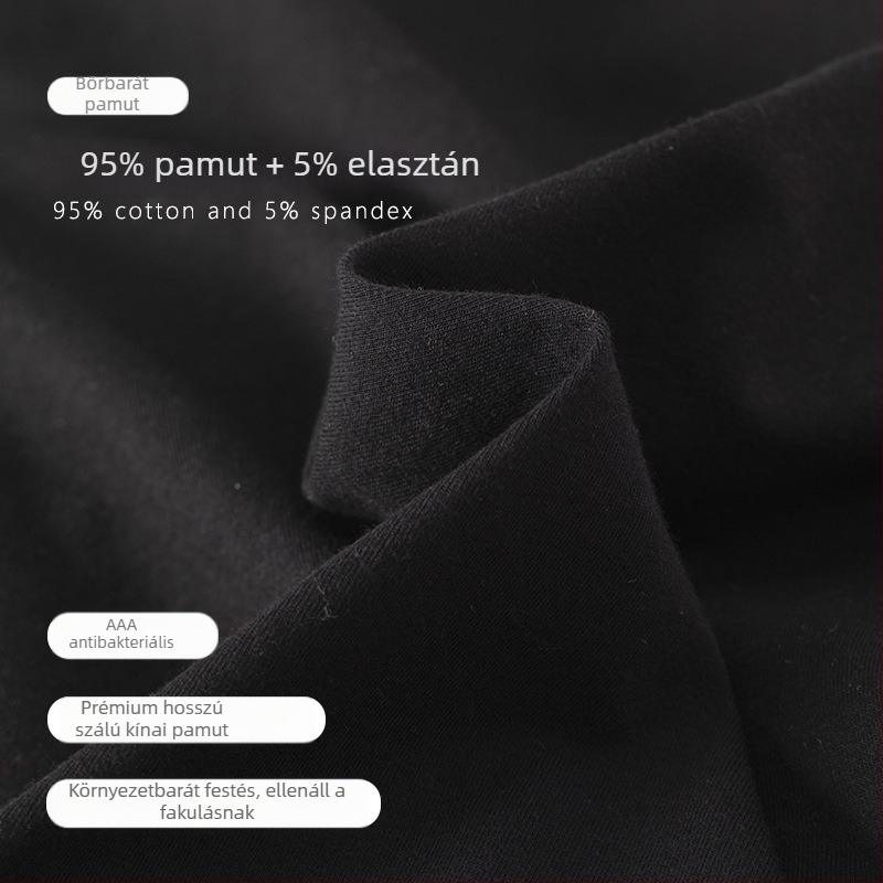 Uniszex termikus alsónemű szett – combed pamut anyag, 95–100% pamut, antibakteriális, antistatikus, meleg, hosszú ujjú, kerek nyakú, közepes vastagságú 181–200 g/m²