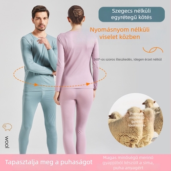 Őszi-téli fűtő termo alsó-felső készlet, akril tartalom 30–50%, vastag anyag 251–300 g/m2, varrás nélküli