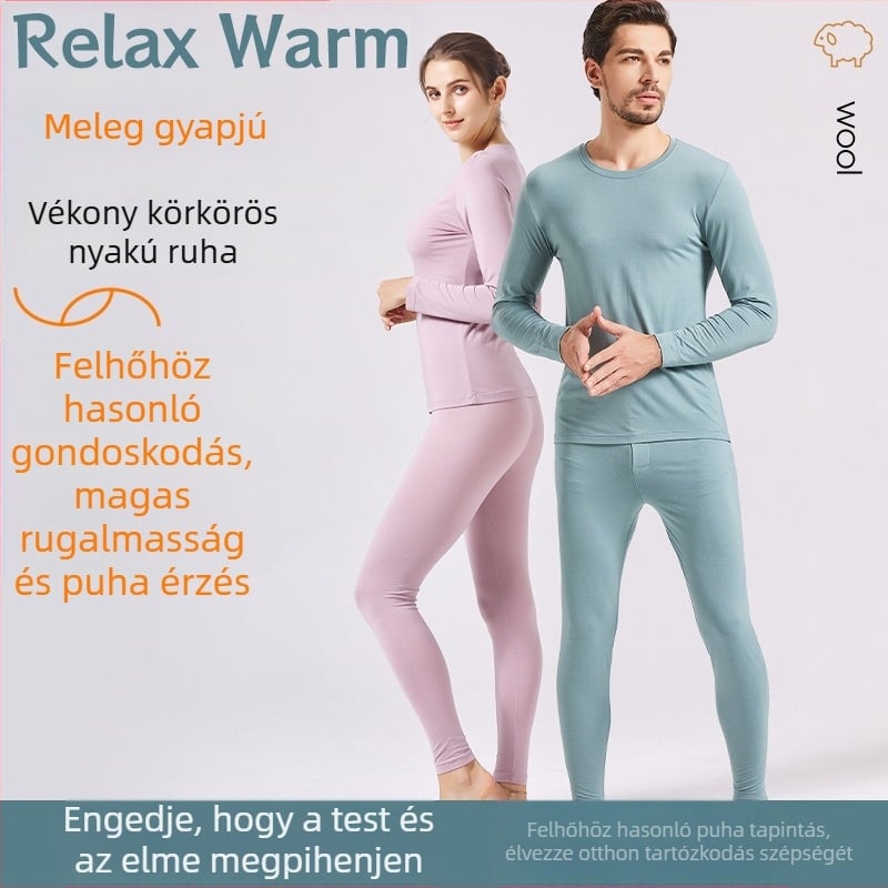 Őszi-téli fűtő termo alsó-felső készlet, akril tartalom 30–50%, vastag anyag 251–300 g/m2, varrás nélküli