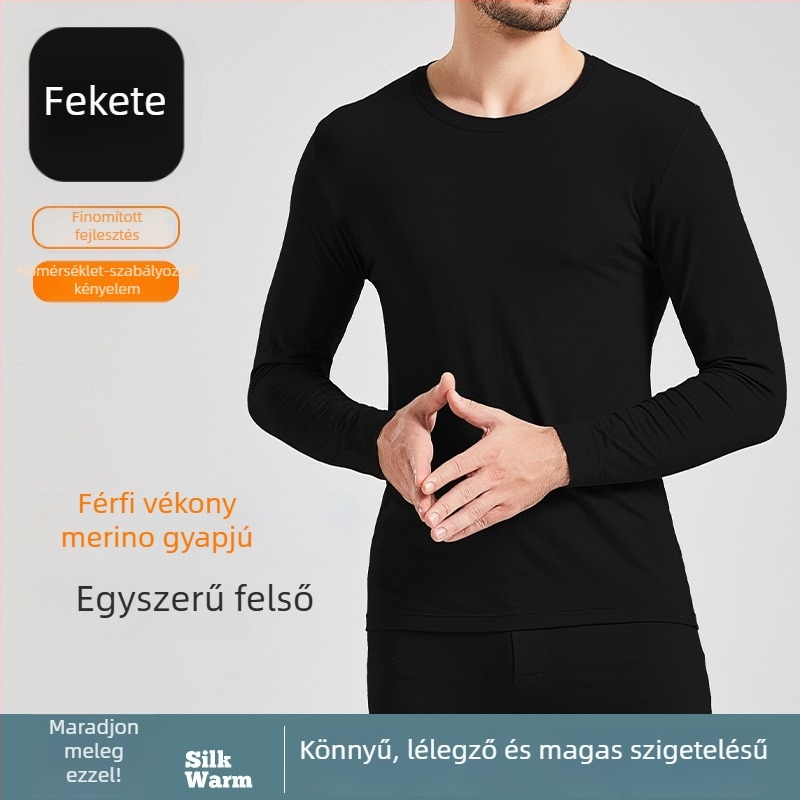 Őszi-téli fűtő termo alsó-felső készlet, akril tartalom 30–50%, vastag anyag 251–300 g/m2, varrás nélküli