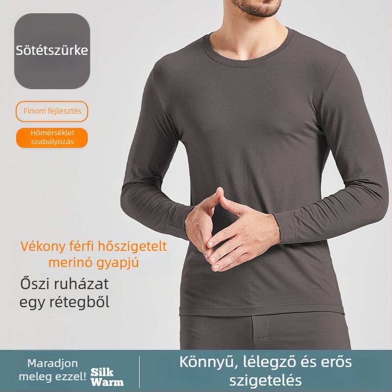 Őszi-téli fűtő termo alsó-felső készlet, akril tartalom 30–50%, vastag anyag 251–300 g/m2, varrás nélküli