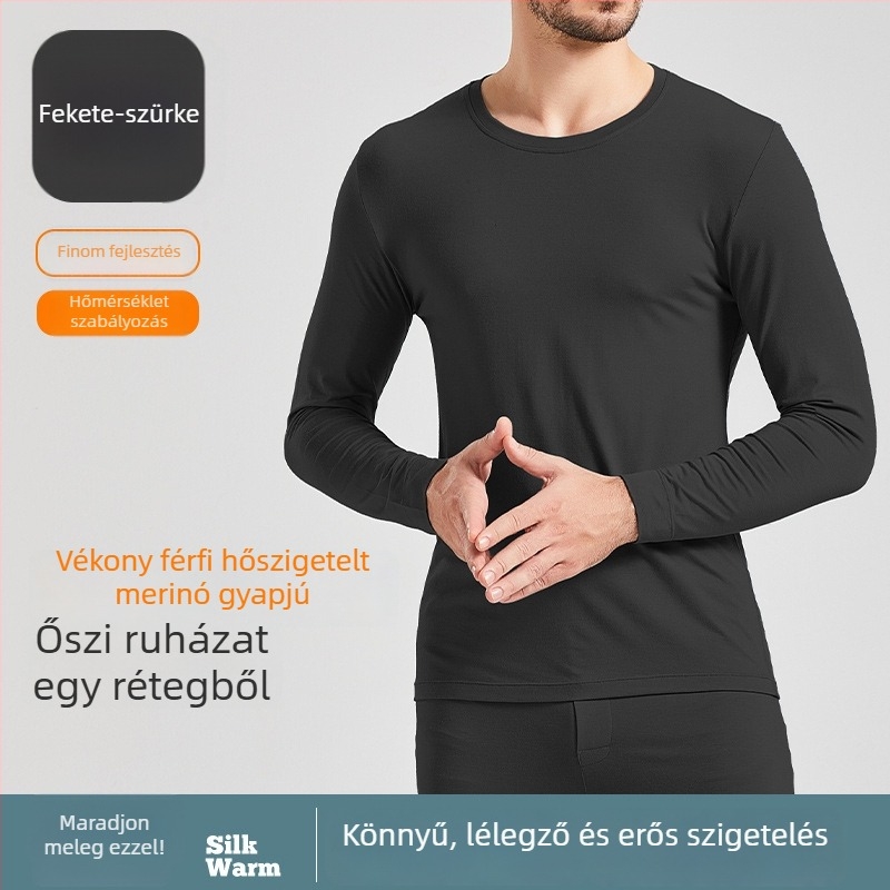 Őszi-téli fűtő termo alsó-felső készlet, akril tartalom 30–50%, vastag anyag 251–300 g/m2, varrás nélküli
