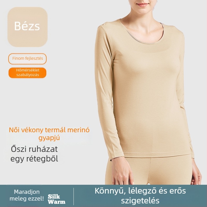 Őszi-téli fűtő termo alsó-felső készlet, akril tartalom 30–50%, vastag anyag 251–300 g/m2, varrás nélküli