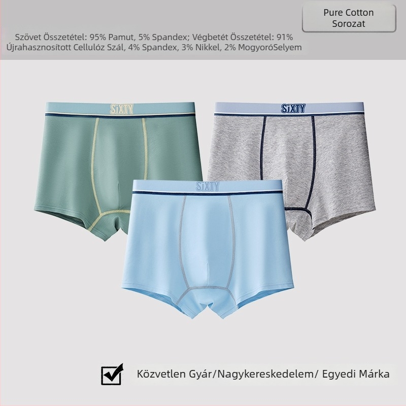 Fiúknak készült pamut alsónadrág, Class A, 95–100% pamut, varrás nélküli kivitelezés, 8 éves kortól