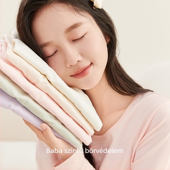 Tinédzser pamut alapréteg termikus készlet lányoknak – kerek nyakú hosszú ujjú felső és nadrág, anime minta, középsúlyú 181–200 g/m²