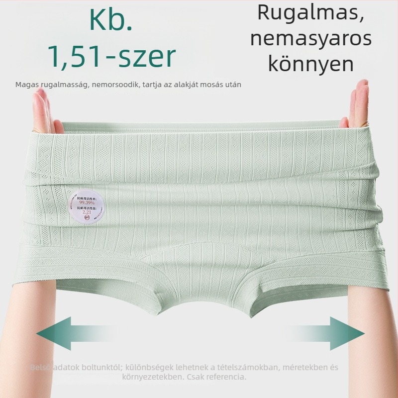 Női pamut alsónemű antibakteriális funkcióval, magas derekú, jacquard szövésű, fő anyag 90-95% pamut, ágyéki rész 100% pamut