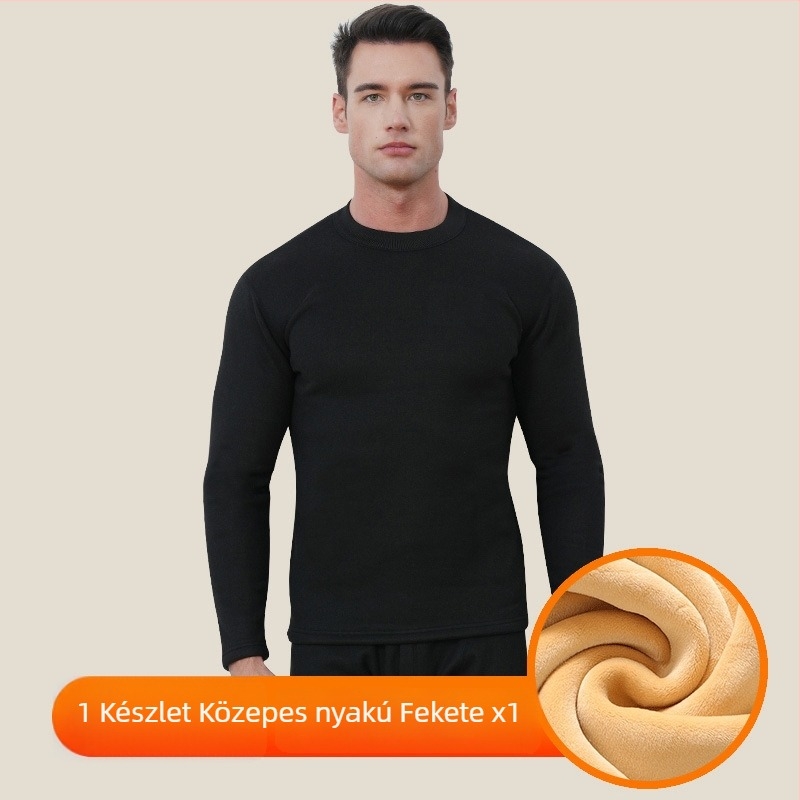 Vastag termikus alsónemű szett fleece béléssel, ultra puha, kationikus poliészter, bőrbarát, melegítő ruházat