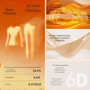 Női gyógynövény-ihletésű termikus testformáló készlet: derékkontroll és fenékemelés, varrat nélküli, nylon, extrán vastag 351–400 g/m², melegen tart