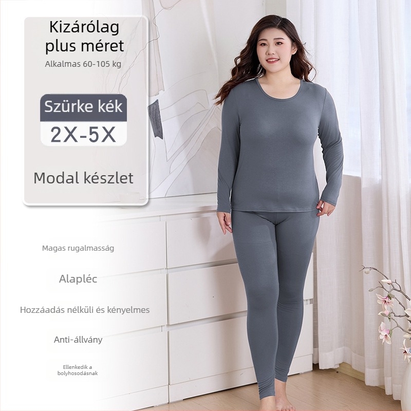 Női őszi termo felső-szett Modalból (viskoza), 95% fő anyag, bélés Modal 90%, vékony, karcsúsított szabás, alapréteg