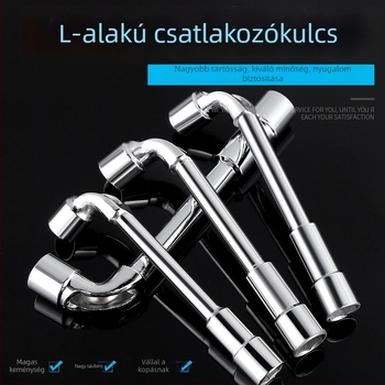 Bangli L-alakú dugókulcs készlet, 7 alakú dupla fej dizájn, külső hatszög, 45# acél, Allen fej