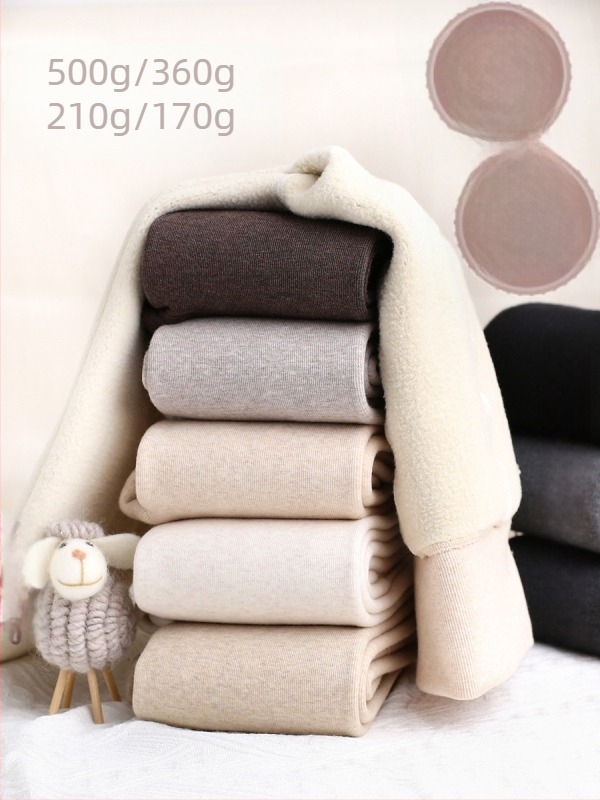 Flízes bélésű vastag kasmír női leggings, szoknya-nadrág stílusban, őszi-téli meleg, zab szín