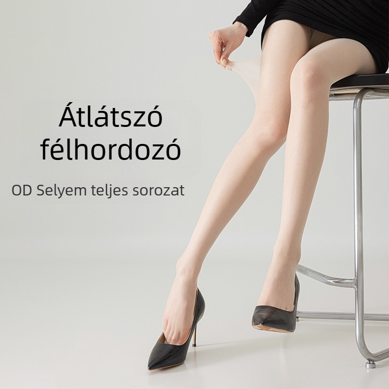 Ultra vékony nejlon harisnya láthatatlan formázással, 0D denier, egyszínű mintázat