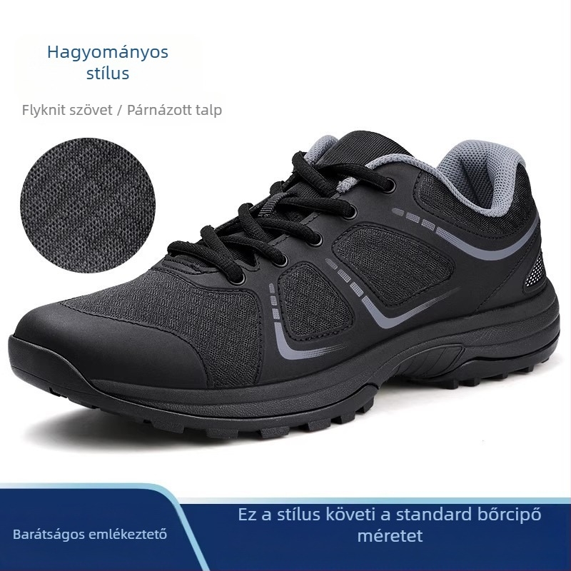 Sportos mindennapi cipő hálós felsőrésszel és gumitalppal (felső: háló, talp: gumi, középmagas sarok 3–5 cm, fűzőzárás, kerek orr)