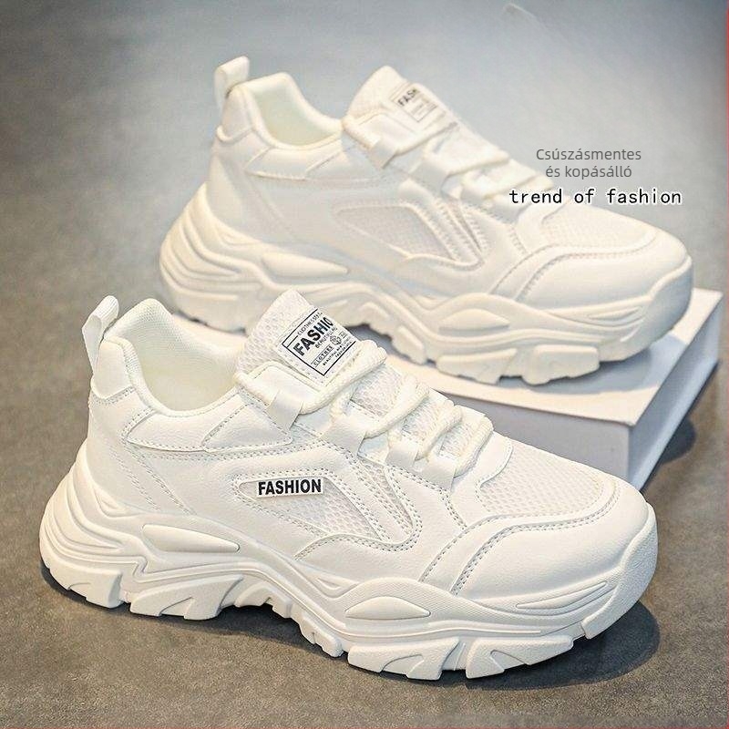 Férfi hálós felső részű casual cipő, fűzős, lélegző, könnyű, gumírozott talp