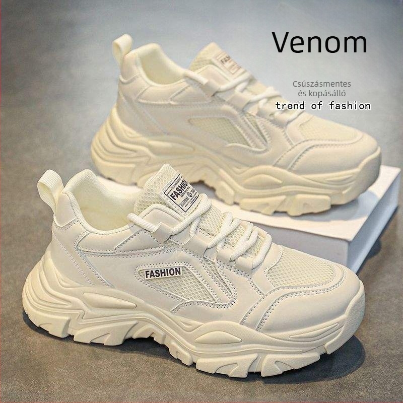 Férfi hálós felső részű casual cipő, fűzős, lélegző, könnyű, gumírozott talp
