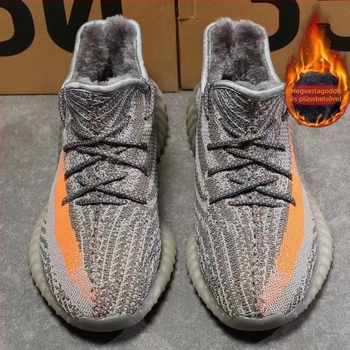 Téli Coconut cipő fleece béléses, elöl fűzőkkel, hálós felsőrésszel, alacsony felső rész, kerek orr