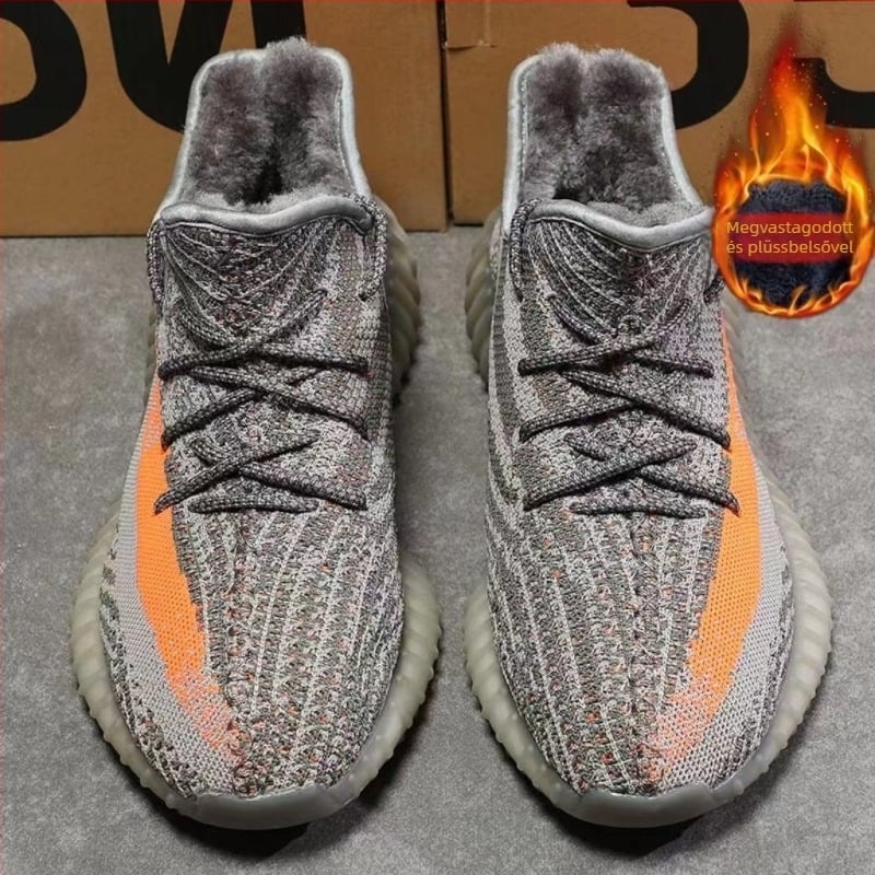 Téli Coconut cipő fleece béléses, elöl fűzőkkel, hálós felsőrésszel, alacsony felső rész, kerek orr