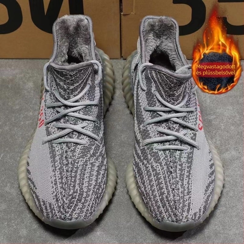 Téli Coconut cipő fleece béléses, elöl fűzőkkel, hálós felsőrésszel, alacsony felső rész, kerek orr